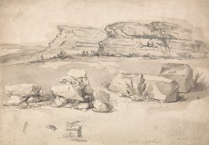 Ruinerna av Richbro Castle, Isle of Thanet av James Ward